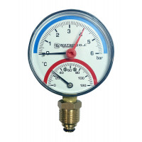 Термоманометр с нижним подключением Watson D.J. Термоманометр с нижним подключением Watson D.J.