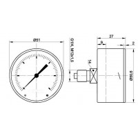 Газовый манометр eurogas Газовый манометр eurogas